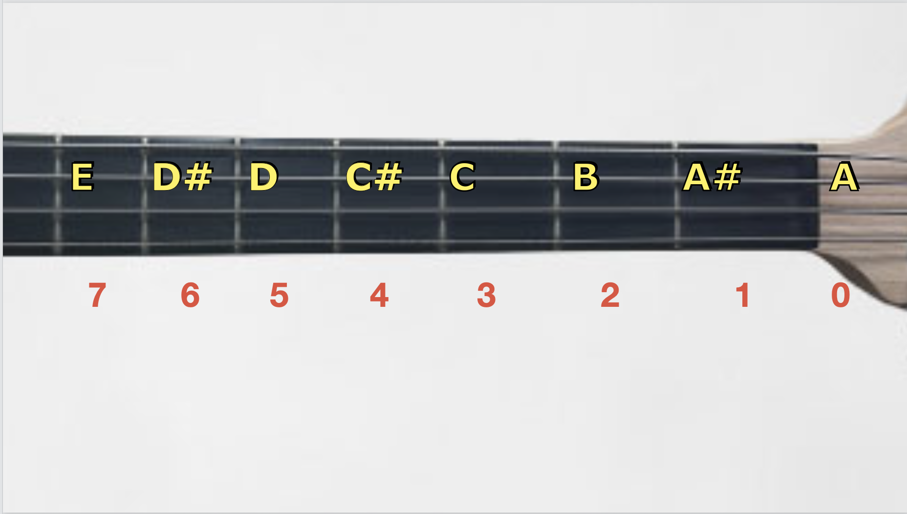 Note map - For Bass Players OnlyFor Bass Players Only